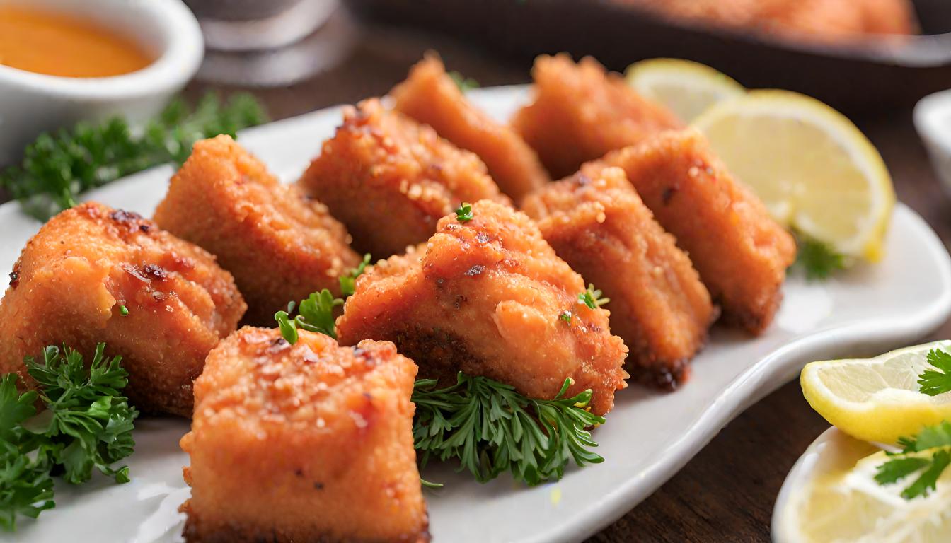 fried salmon bites